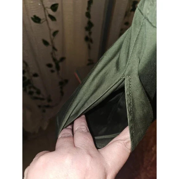 White house black market Army Green Wrap Dress, Pockets Size 4 - Picture 2 of 3